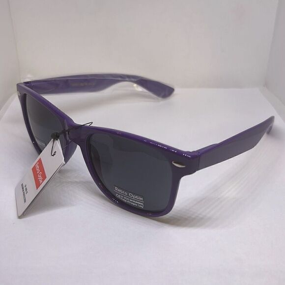Neon Purple Retro Sunglasses - Picture 1 of 3